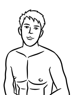 Resim çizen siyah beyaz, resim yapan yakışıklı bir adam.