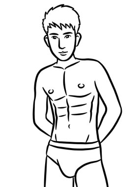 Resim çizen siyah beyaz, resim yapan yakışıklı bir adam.