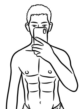 beyaz arka planda resim için seksi adam çizgi filmi