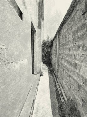 Binanın yakınındaki resim çizimi rengi