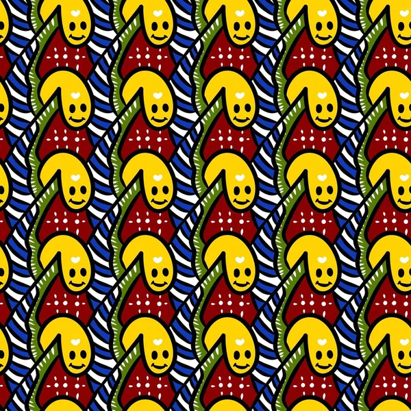 seamless pattern of cute cartoon background