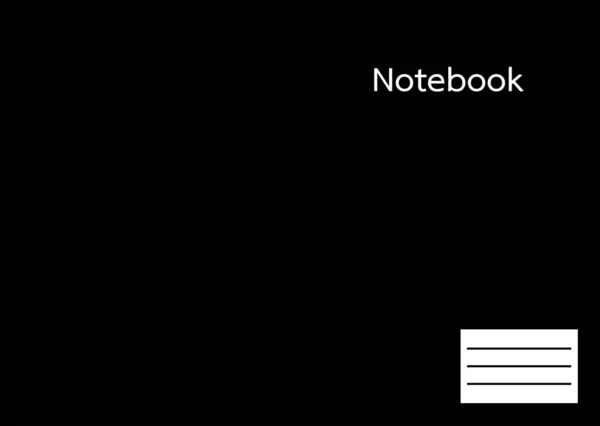 Black Cover Notebook Background — Fotografia de Stock