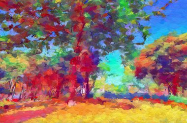 peyzaj arkaplanının sanat rengi