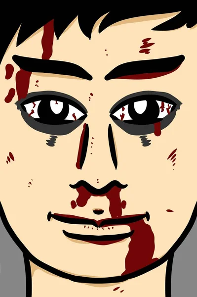 Konst Zombie Man Tecknad Bakgrund — Stockfoto