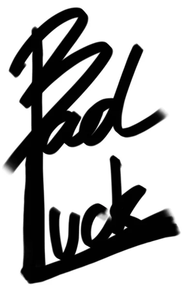 Text Bad Luck White Background — Fotografia de Stock