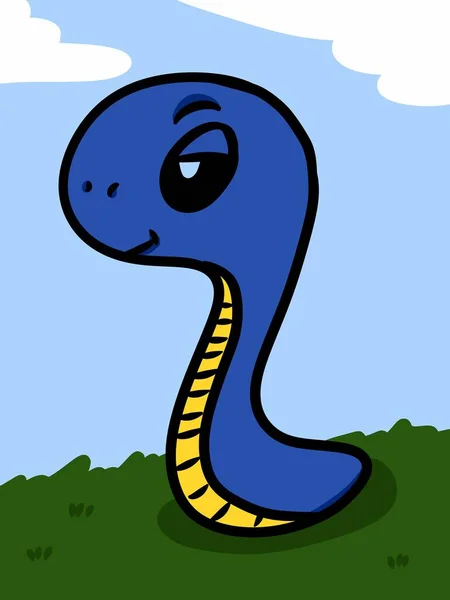 Arte Lindo Serpiente Dibujos Animados —  Fotos de Stock