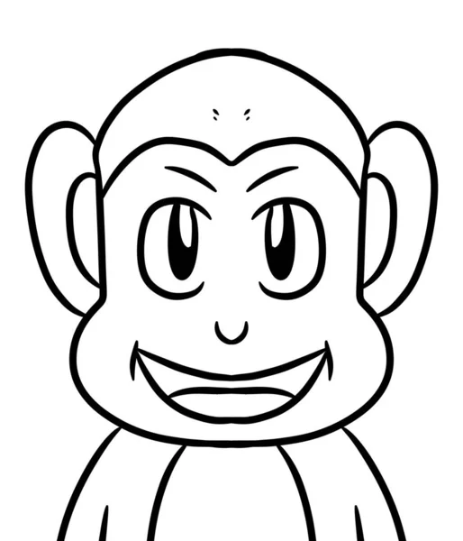 Cute Monkey Cartoon Background — Fotografia de Stock
