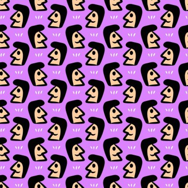 Tatlı adam çizgi filminin arka planında kusursuz desen