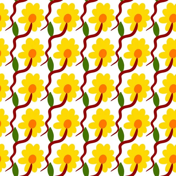 Seamless Pattern Flower Background — Stock Photo, Image