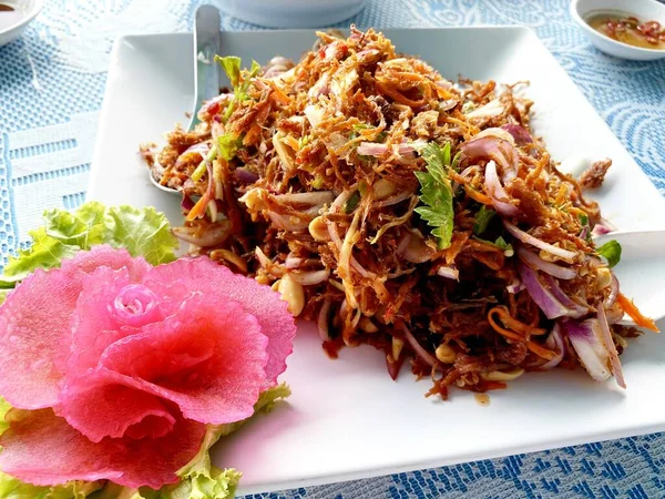 Пряная Вкусная Травяная Пища Стиль Таиланда — стоковое фото