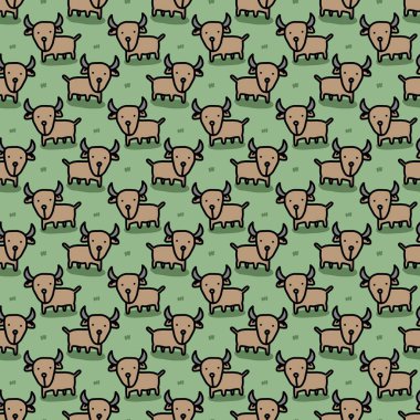 Tatlı bufalo çizgi filminin kusursuz deseni