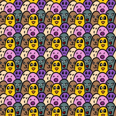 Sevimli canavar çizgi filminin kusursuz deseni