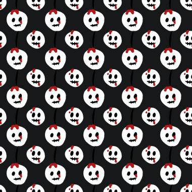 Şirin kafatası çizgi filminin kusursuz desen arka planı