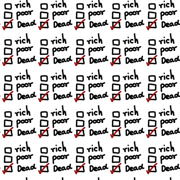 Seamless Pattern Choose Text Dead — Stock Photo, Image