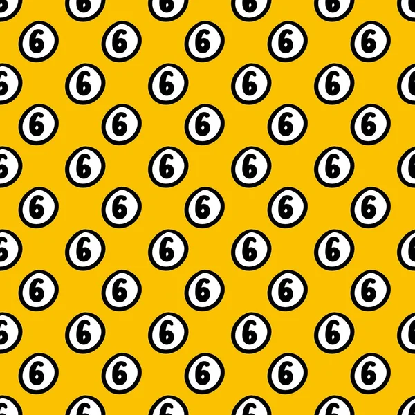 Seamless Pattern Number Six — Stock Photo, Image