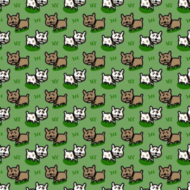 Sevimli köpek çizgi filminin kusursuz deseni