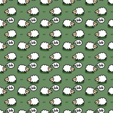 Sevimli koyun çizgi filminin kusursuz deseni