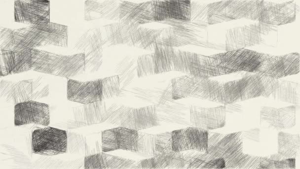 Художній Малюнок Чорно Білий Абстрактного Фону — стокове відео