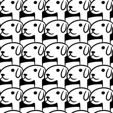 Sevimli köpek çizgi filminin kusursuz deseni