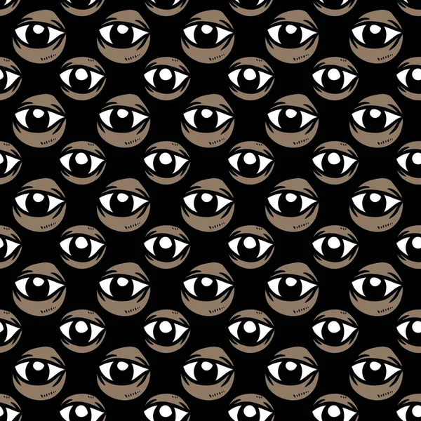 Padrão Sem Costura Desenhos Animados Olhos Monstro — Fotografia de Stock