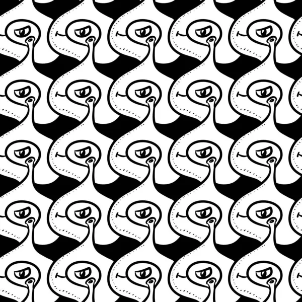 seamless pattern of cute monster cartoon