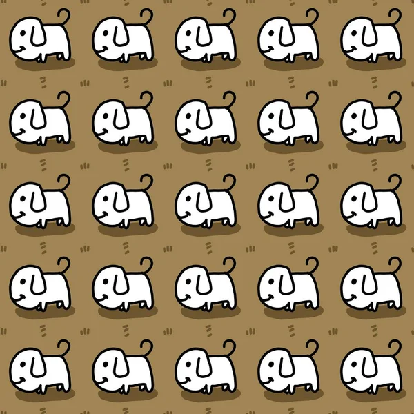 seamless pattern of cute dog cartoon