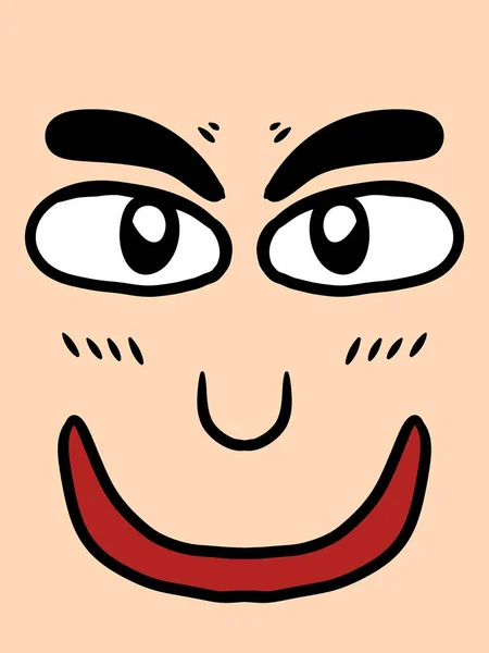 cute face of man cartoon background