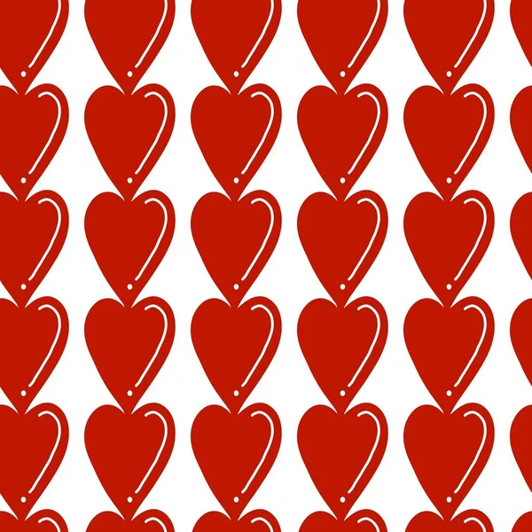 Patrón Sin Costuras Fondo Forma Corazón Rojo —  Fotos de Stock