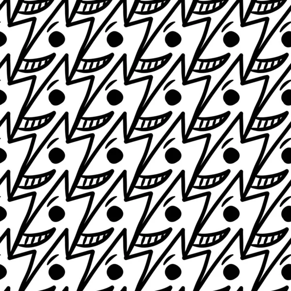 Seamless Pattern Cute Monster Cartoon — Stock Photo, Image