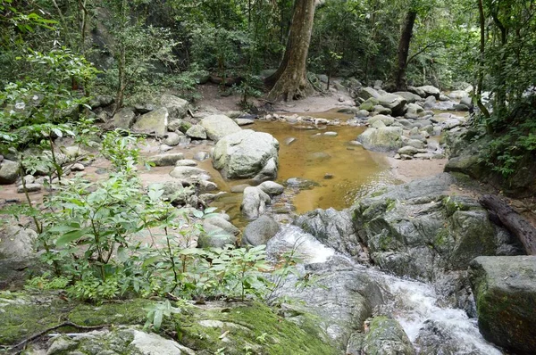 Närbild Vattenfall Landet Thailand — Stockfoto