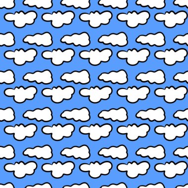 Mavi gökyüzü çizgi filminin kusursuz deseni