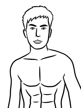 renkli siyah beyaz adam çizgi filmi