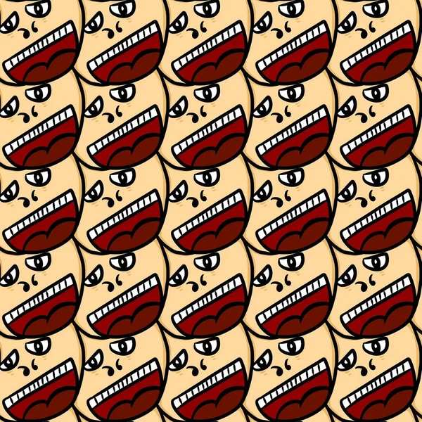 Seamless Pattern Cute Man Cartoon — Stock Photo, Image