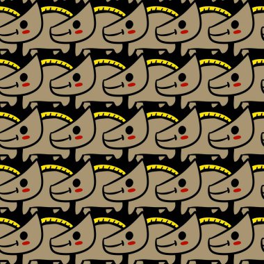 Sevimli canavar çizgi filminin kusursuz deseni