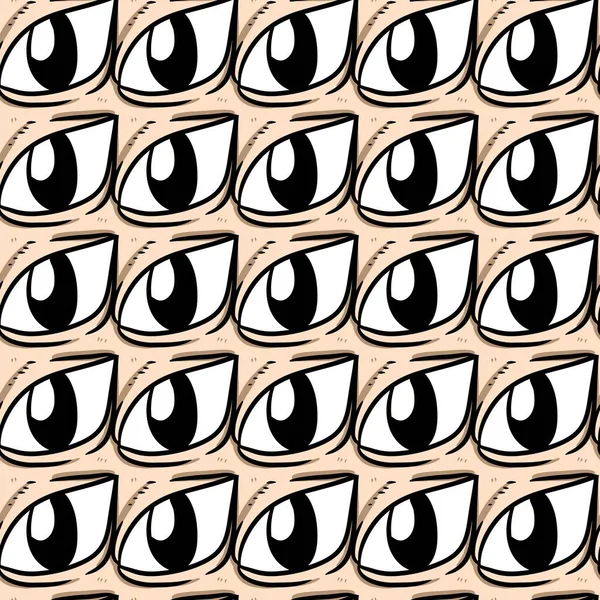 Seamless Pattern Eyes Cartoon Background — Stock Photo, Image