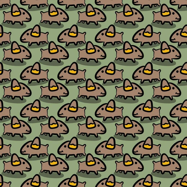 seamless pattern of cute monster cartoon