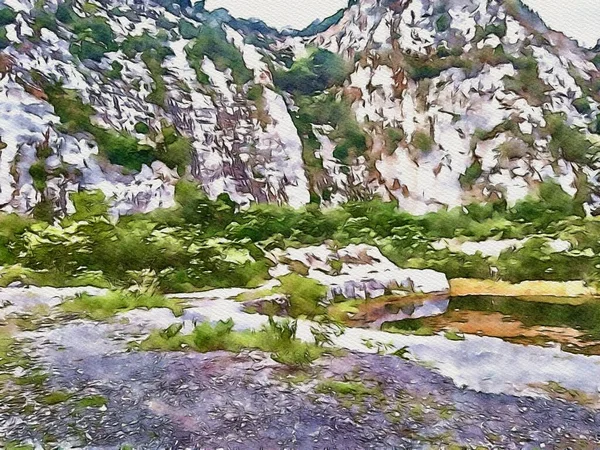 Arte Colore Del Paesaggio Sfondo — Foto Stock