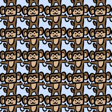 Tatlı maymun çizgi filminin kusursuz deseni