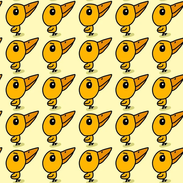 seamless pattern of cute duck cartoon