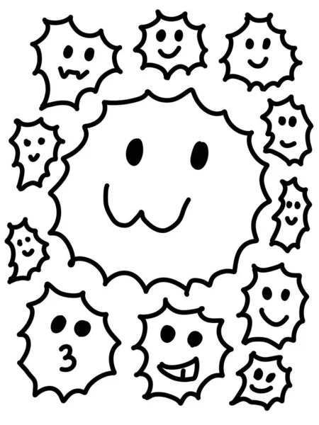 Dibujos Animados Blanco Negro Para Colorear — Foto de Stock