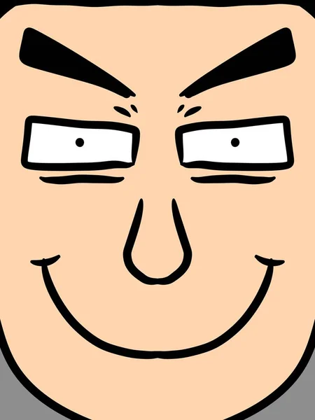 Niedliches Gesicht Mann Karikatur Hintergrund — Stockfoto