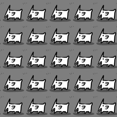 Sevimli köpek çizgi filminin kusursuz deseni