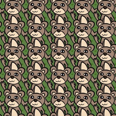 Sevimli ayı çizgi filminin kusursuz deseni