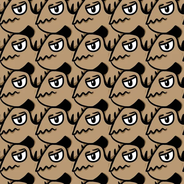 seamless pattern of cute cartoon background