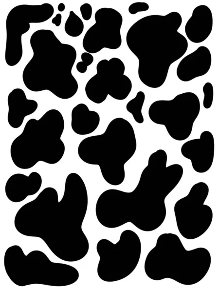 Seamless hand drawn pattern with cow fur. Repeating cow skin