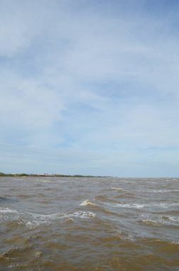 Deniz kıyısının güzel manzarası