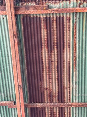 old rusty metal fence. background. texture