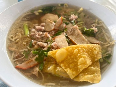 Thailand noodle soup, close up