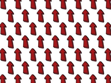 kırmızı ok desenli arkaplan çizimi