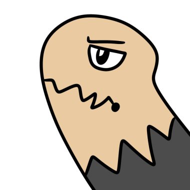 karikatür karalama hayalet yüzü